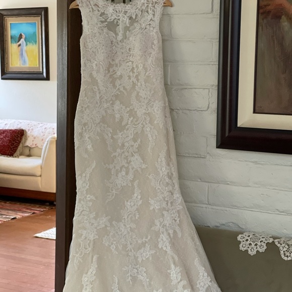 Pronovias ETQ - VESTIDO Elegant Mermaid gown crafted in rich Beautiful lace. - Picture 10 of 15